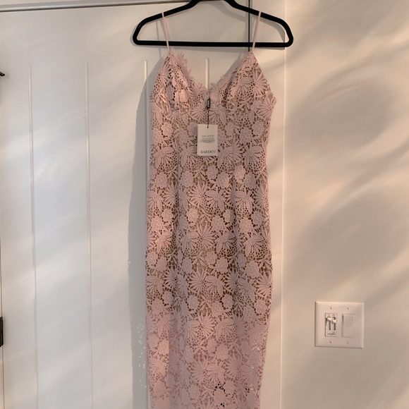 NWT Bardot Soft Pink Lace Dress - Picture 3 of 5